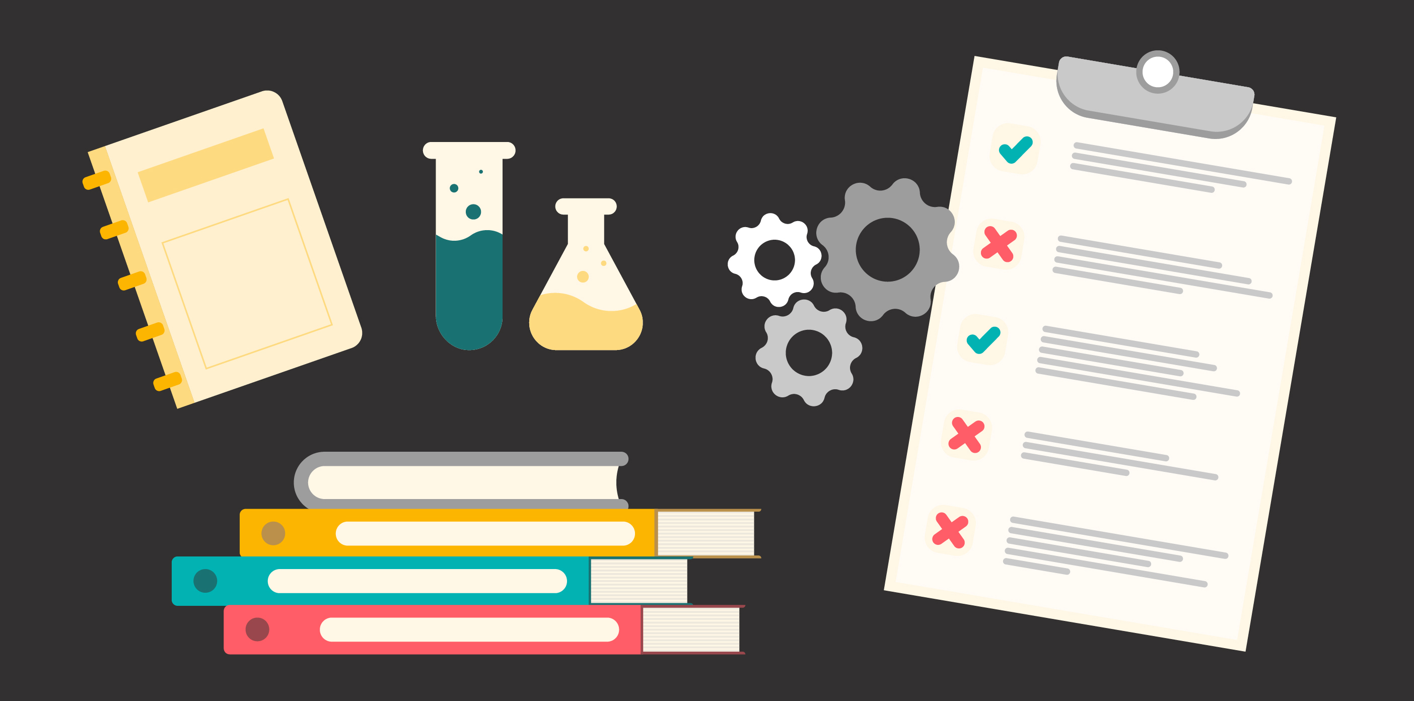 Educational icon illustrations used for the PSS Brand Launch video. Flat, illustrative style.